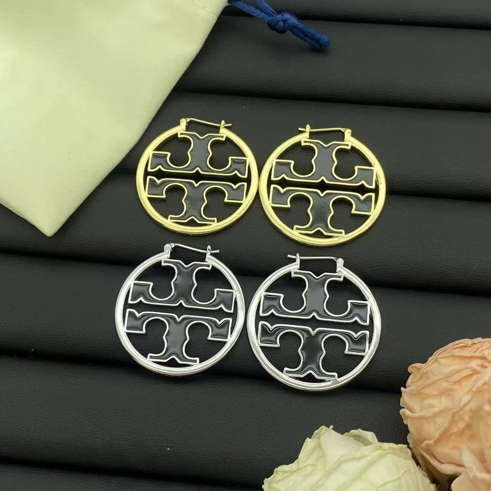Tory Burch Drip Oil Hollow Stud Earrings